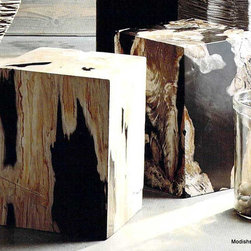 http://www.modishstore.com/products/roost-petrified-wood-block-stools - SKU: F37 - Indoor Pub And Bistro Tables