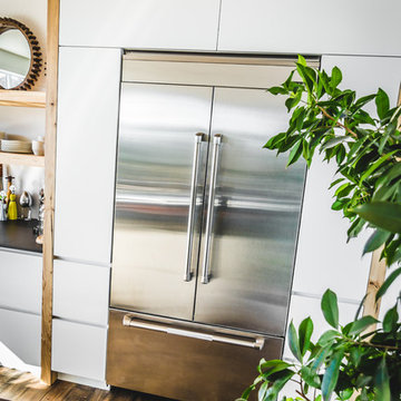 Warm Industrial with Natural Wood Kitchen
