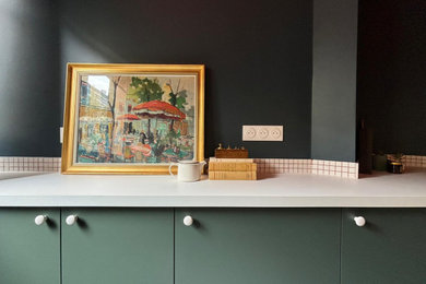 Idée de décoration pour une cuisine minimaliste.