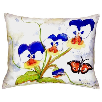 Pansies No Cord Pillow - Set of Two 16x20