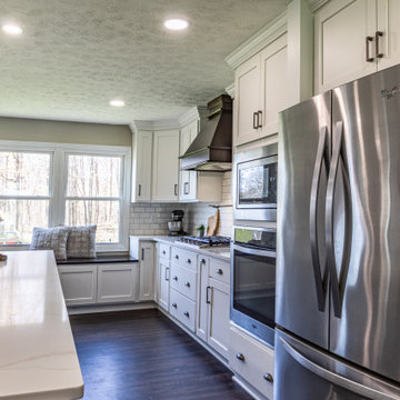 Large Farmhouse Kitchen with L-Shaped Island