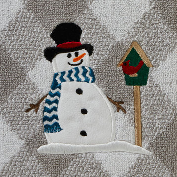 SKL Home Snowman & Birdhouse Hand Towel, 2-Pack, Gray