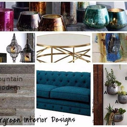 Mountain Modern Glam Rustic Evergreen Condo - Living Room Furniture