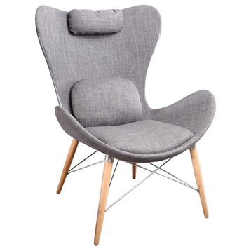 Modrest Britt Gray Fabric Accent Chair