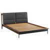 Park Avenue Platform Bed with Fabric, Ruby, Queen