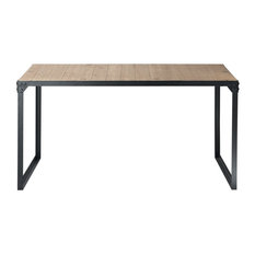 Tavolo stile industriale per sala da pranzo in legno e metallo L 140 cm Docks