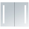 Electric LED Mirror Vanity Cabinet Double Door, LED Tubes, 30 X 26