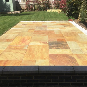 Cleaning and Grouting Sandstone Patio Paving in Kettering