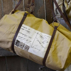 Duffle Bag With Leather Straps - Products