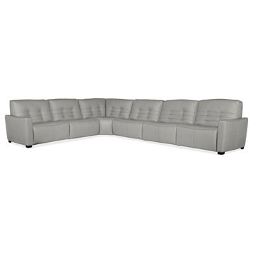 Reaux 6-Piece Power Recline Sectional With 3 Power Recliners