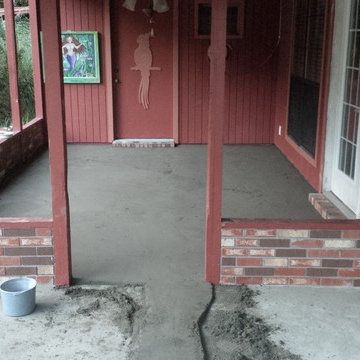 Pool deck and water line tile project
