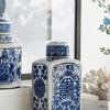 Blue and White Porcelain Jar With Lid