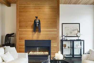 Inspiration for a coastal living room remodel in Calgary