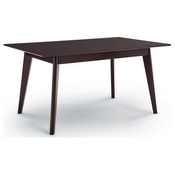 Modway Oracle 59" Rectangle Modern MDF Wood Dining Table in Cappuccino