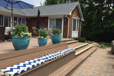 Inspiration for a coastal patio remodel in New York