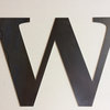 Rustic Large Letter "W", Clear Coat, 24"