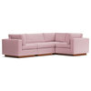 Apt2B Taylor Plush 4-Piece Modular L-Sectional Sofa, Blush Velvet