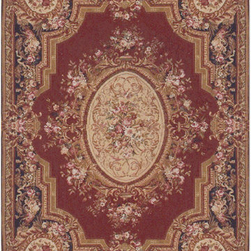 Lehigh Valley PA Formal Living Room w/ Nejad Rugs Needlepoint Aubuson Rug