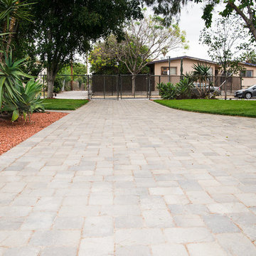 Paver Driveway & Sodding - Burbank
