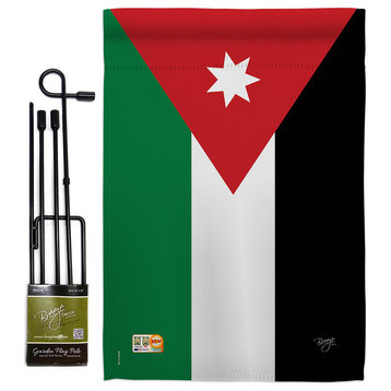 Jordan Flags of the World Nationality Garden Flag Set