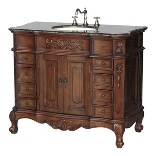 42-Inch Antique Style Single Sink Bathroom Vanity Model 2815-42 BN ...