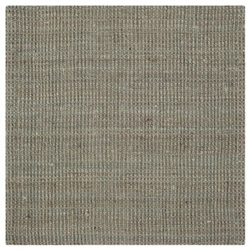 Safavieh Natural Fiber Collection NF730 Rug, Green/Grey, 7' Square