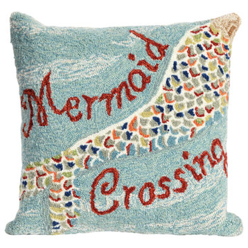 Frontporch Mermaid Crossing "Machine Washable" Indoor/Outdoor Pillow