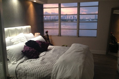 Inspiration for a small modern bedroom remodel in Miami