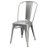 Cassandra Steel Stackable Tolix-Style Dining Chair, Gunmetal