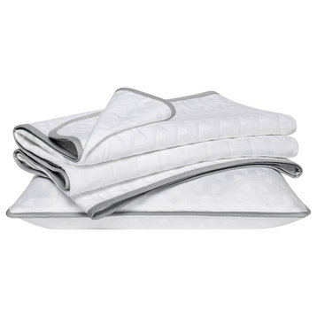 Kids Bedspread Andre Gray White and Gray Teens