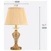 Lausanne | Exquisite Crystal Table Lamp with Fabric Shades, Color A