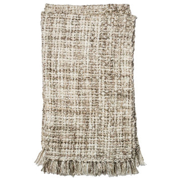 Loloi Kara Collection Rug, Throw, Ivory and Beige