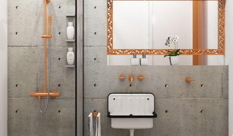 ¿Buscas un estilo industrial en el baño? Usa materiales técnicos