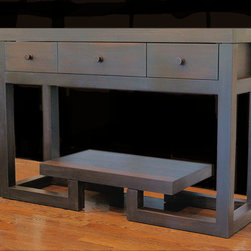 Ebonized Mahogany Console & Coffee Table - Console Tables