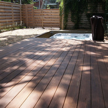Plateforme au sol en ipe / ipe deck on the ground