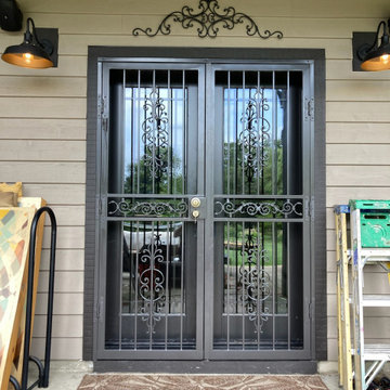 After / Adding Security With WIndow Guards & Security Storm Doors