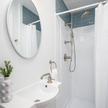 Fresh Blue Kitchen and Two Bathroom Remodel