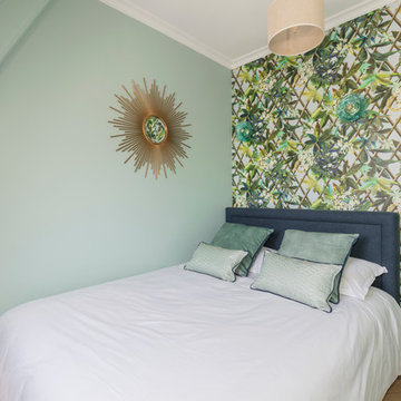 La chambre et son papier peint jungle chic