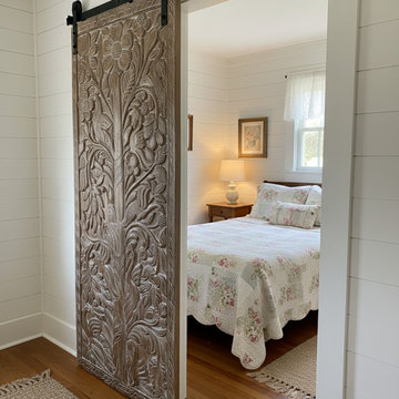 Carved Sliding Barn Doors, Statement Feature Wall