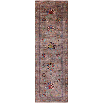 Runner Persian Tabriz Handmade Wool Rug 2' 8" X 8' 2" - Q17803