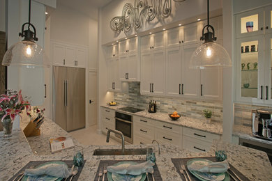 Example of a transitional kitchen design in Other