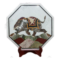 ELEPHANT ON DUNES MARBLE TILE - Tile Murals