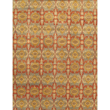 Pasargad Ikat Collection Hand-Knotted Lamb's Wool Area Rug- 4' 1" X  6' 2"