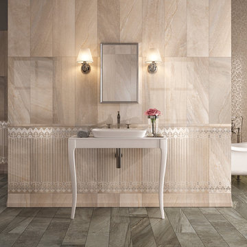 BEIGE-GLEAM GREY-UMBER MOSAIC