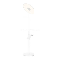 Circa Floor Lamp with Table in White - Floor Lamps