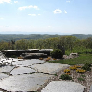 Zen stone work / natural stone flagging patio