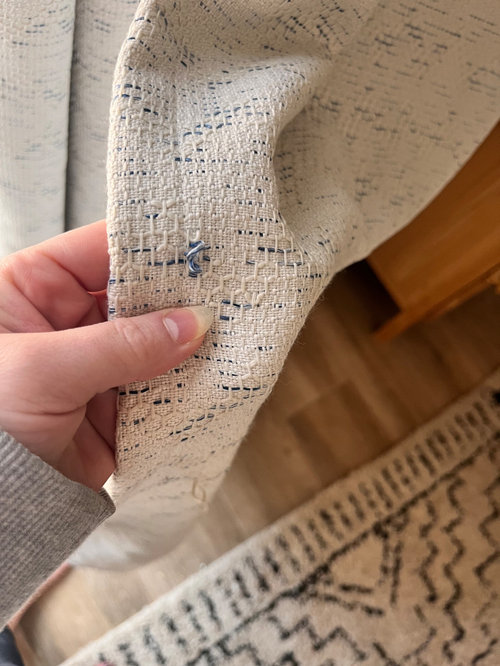 How to fix snags in fabric when curtain is lined