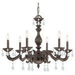 Crystorama - Crystorama 5036-VB-CL-SAQ Paris Market - 21" Six Light Chandelier - The Paris Market collection offers a casual yet elegant, aesthetic with every fixture. The hand painted frame features soft curves and clear Swarovski strass crystal. This chandelier is timeless yet whimsical, allowing it to work with any decor but still be a statement.  Canopy Included: TRUE Shade Included: TRUE Canopy Diameter: 5 x 1 x 5Paris Market 21" Six Light Chandelier Clear Swarovski Spectra Crystal *UL Approved: YES *Energy Star Qualified: n/a *ADA Certified: n/a *Number of Lights: Lamp: 6-*Wattage:60w Candelabra bulb(s) *Bulb Included:No *Bulb Type:Candelabra *Finish Type:Antique White
