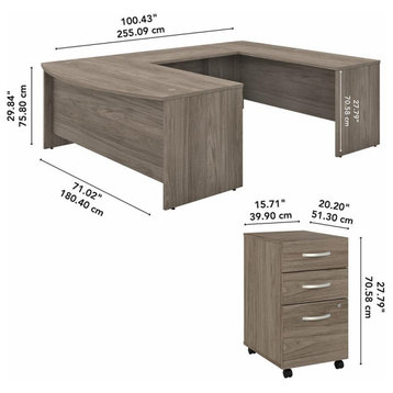 Bush Business Furniture Studio C 72W x 36D U Shaped Desk