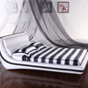 Greatime B2006 Queen Black and White Platform Bed